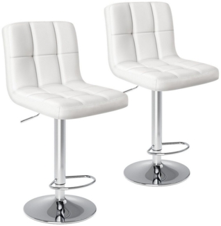 IDEASY Hochstuhl Barhocker 2er Set Barstuhl mit Lehne stylischer Tresenhocker (Hochstuhl 2er-Pack), Höhenverstellbar 62-83cm Drehstuhl 360 Grad PU Leder