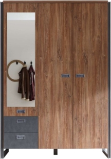 99rooms Belfast Drehtürenschrank Stirling Eiche
