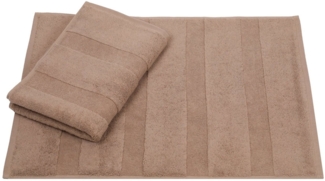 Betz Badematte 2er Set Badvorleger Badematte Frottee Größe 50 x 68 cm Deluxe, strapazierfähig, Baumwolle, rechteckig, unbeschichtet