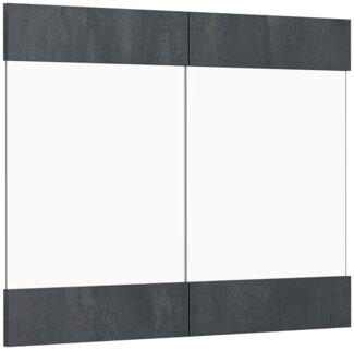 Küchenfront R-Line Schwarz Beton 79.2 x 59 cm Möbelfront für den Hängeglasschrank Vicco