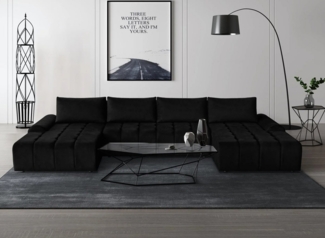 Beautysofa Ecksofa Costa U, inkl. Schlaffunktion, Bettkasten, modernes Lounge-Ecke für Wohnzimmer