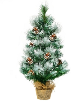 COSTWAY Künstlicher Weihnachtsbaum, 34 schneebedeckte Spitzen PVC Nadeln 60cm