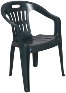 Dmora Gartenstuhl Ecate, Gartensitzgruppe, Stuhl für Esstisch, Außensessel, 100 % Made in Italy, 56 x 57 x 80 cm, Grün