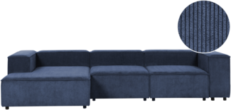 Modul Ecksofa 4-Sitzer ARDAL Cord Dunkelblau rechtsseitig