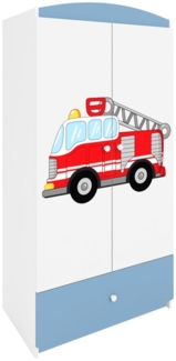 Raumhirsch Furniture Kinderkleiderschrank mit Motivauswahl - Kleiderschrank für Kinder (Kinderzimmerschrank für Jungen, Mit Ablagefächern & Kleiderstange) robuste Verarbeitung, kindgerecht, verschiedene Farben & Designs
