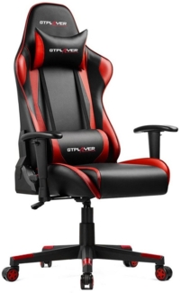 GTPLAYER Gaming-Stuhl Bürostuhl Gaming Stuhl Gaming Sessel ergonomischer Gamer Stuhl, Neigungswinkel 90°-165°