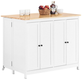 SoBuy Küchenbuffet KNL10 Kücheninsel mit Arbeitsfläche Küchenschrank Kommode Sideboard