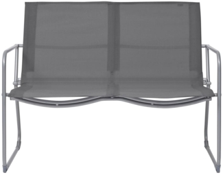 vidaXL 4-tlg. Garten-Lounge-Set Stoff und Stahl Grau 44351
