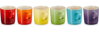 Becher 350ml 6er Set Regenbogen Poterie Le Creuset Becher - Backofen geeignet, Spülmaschinenfest