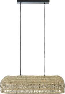 PR Home Wickham Rattan Esstisch Hängeleuchte aus Natur Bast Fasern beige 100cm 2x E27