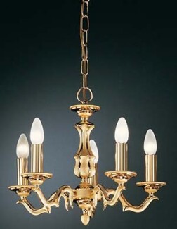 Brumberg Leuchten Krone 5Lp. gold-goldmatt 850535