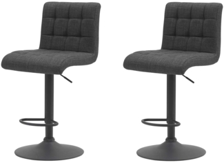 2er Set Barhocker Erika - Anthrazit