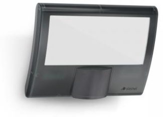 Steinel LED-Außenstrahler XLED curved S anthrazit, 160°-Bewegungsmelder, 862 lm, warmweiß 3000 K