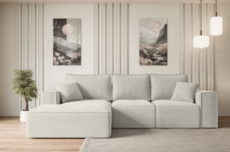 ALTDECOR Ecksofa SERRA-L-S, Couch mit Schlaffunktion, Wohnzimmer - Wohnlandschaft, Corner Sofa Bett Eckcouch Couch L-Form Schlafcouch Ausziehbar