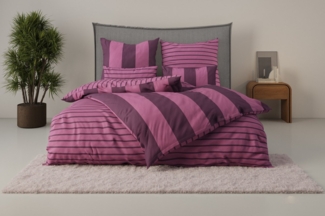 Home affaire Bettwäsche Sari, Linon, 3 teilig, in verschiedenen Qualitäten, maritime Bettwäsche mit Streifen