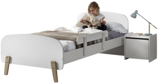 Kinderzimmer Set Karilynn 2 Bett mit Nachtkommode Holz+MDF weiß