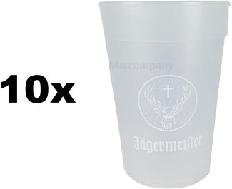 Jägermeister Becher aus Kunststoff Set - 10x Becher 0,3 geeicht