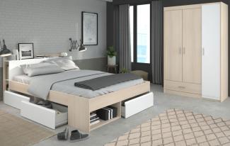 Parisot Jugendzimmer-Set 2-tlg Most 72 + Kleiderschrank + Schubkastenbett Bett 160 cm