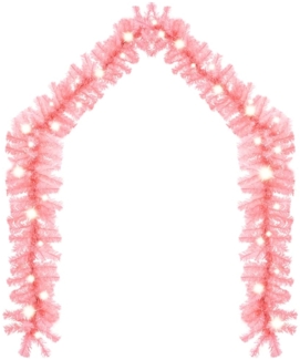 vidaXL Weihnachtsgirlande mit LED 5 m Rosa 329198