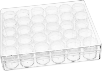 VBS Aufbewahrungsbox Sortierbox (62 St), 30 Schraubdosen