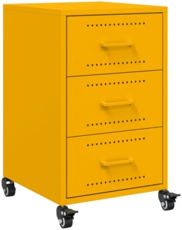vidaXL Nachttisch Senfgelb 36x39x59 cm Stahl 846731