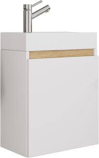 VCM Badmöbel Waschtisch Cosila 921948 Weiß / Honig-Eiche H. 55 x B. 41 x T. 22 cm