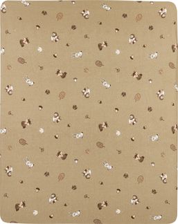Meyco Hoeslaken jersey print Forest Animals Sand R