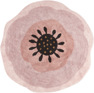 Runder Teppich aus Baumwolle Rosa ø 140 cm KHARAT