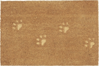 Ib Laursen - Fußmatte Türmatte Fußabtreter Hundepfoten Natur Kokos PVC 2809-00