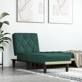 vidaXL Chaiselongue Dunkelgrün Samt 352862