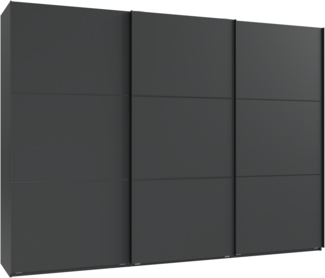 Schwebetürenschrank Kleiderschrank 3-türig 300 cm modern Vollausstatt. Anthrazit