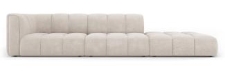 Micadoni Modulares Sofa Serena 4-Sitzer offene Seite Rechts Strukturierter Stoff Beige