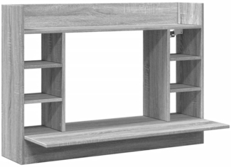 vidaXL Wand-Schreibtisch Grau Sonoma 105x48x75 cm Holzwerkstoff 847973