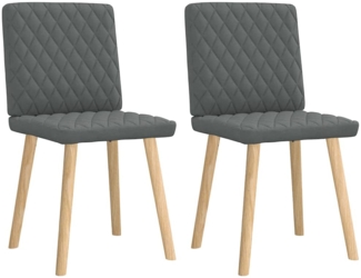 vidaXL Esszimmerstühle 2 Stk. Dunkelgrau Stoff 4101122