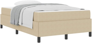 vidaXL Bettrahmen mit Matratze Hellgrün-Grau 120 x 190 cm Stoff 3399114