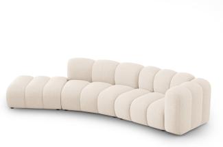 Micadoni Modulares Sofa Lupine 5-Sitzer Links Chenille Helles Beige