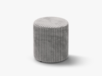 Micadoni Pouf Dia 40cm Kord Tilia Hellgrau