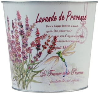 Viana Übertopf Metall Übertopf Lavendel Design Ø24cm Blumentopf Dekoration