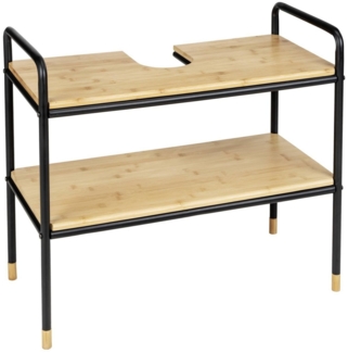 Waschbeckenunterschrank LOFT, 70 x 60 x 33,5 cm, Bambusplatte, WENKO
