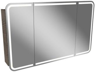 Lanzet M9 Spiegelschrank 120 cm mit umlaufender LED-Beleuchtung, Dunkelbraun