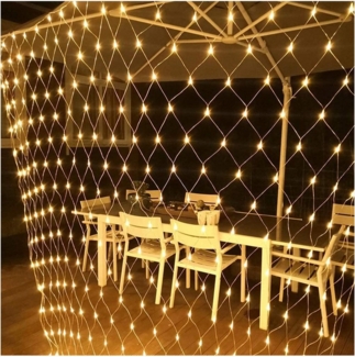 Qualra LED-Lichterkette LED Lichternetz Lichterkette Wasserdicht 8 Beleuchtungsmodi, 1.5x1.5M/2x2M/3x2M/6x4M Anschließbar Für Weihnachtsfeier-Dekor