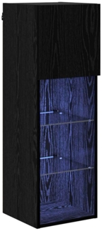 vidaXL Wandmontierter TV-Schrank Schwarz Eichen-Optik Holzwerkstoff 882952