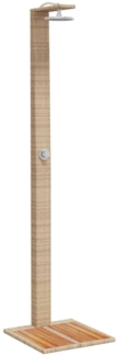 vidaXL Gartendusche Beige 50 x 55 x 224 cm Poly Rattan und Akazienholz 368208
