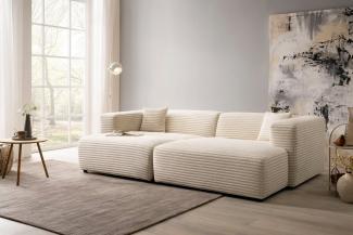 andas Polsterecke BAKELS, Ecksofa-Set (incl. Hocker) im trendigen Megacord