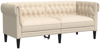vidaXL 2-Sitzer-Sofa Chesterfield Leinen 372554