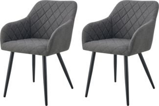 Stuhl (B/H/T): 56 x 83 x 60 cm in Anthrazit