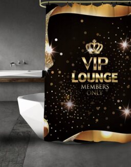 Sanilo Duschvorhang Duschvorhang VIP-Lounge 180x200 cm, 100% wasserdicht, inkl. Duschvorhangringe, Anti-Schimmel