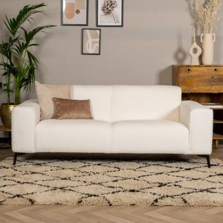 Bronx71 Bouclé Sofa Vegas 2,5-Sitzer weiß