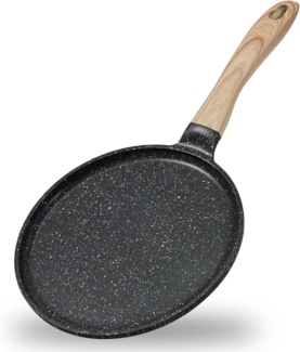 Crepe Pfanne 24cm Granit Antihaftbeschichtung Pancake Pfanne Bakelitegriff Grau