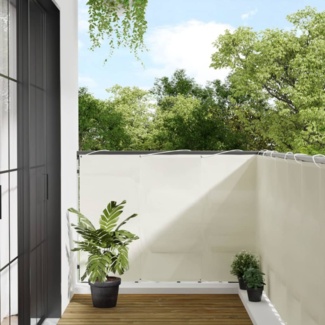 vidaXL Balkon-Sichtschutz Creme 120x800 cm 100 % Polyester-Oxford 4000208